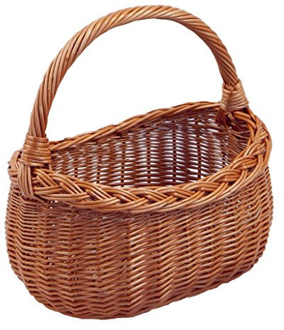 Backideen Einkaufskorb oval, braun, T 34cm x B 24cm x H 20cm