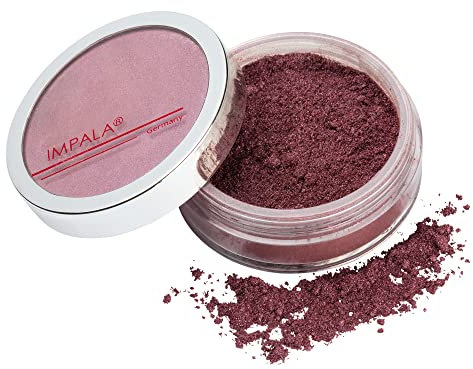 Impala - Puderlidschatten Nº 15 Aubergine | Professioneller Lidschatten | Glatte, natürliche Deckkraft | Einfache Anwendung | Erhältlich in einer mehrfarbigen Palette | 1,2 g