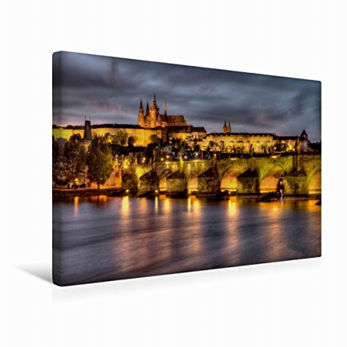 Premium Textil-Leinwand 45 x 30 cm Quer-Format Prag - Schloß Prag | Wandbild, HD-Bild auf Keilrahmen, Fertigbild auf hochwertigem Vlies, Leinwanddruck von TJPhotography (Thorsten Jung)