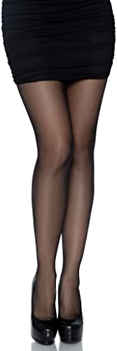 Leg Avenue Women's Sheer Pantyhose, Black, O/S