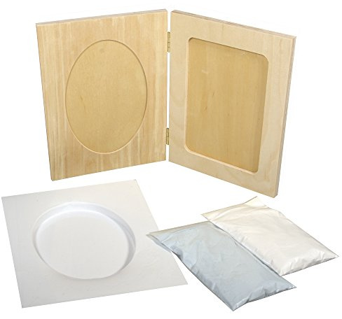 Rayher 36001000 Abform - Set mit Bilderrahmen, Rahmen,30x20cm,Ausschnitt:2 mal 10x15cm