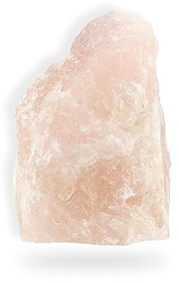 Budawi® Rosenquarz (Madagaskar) Rohstein Edelstein Brocken unbehandelt mit Standfläche