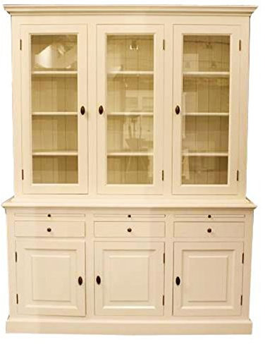 Casa Padrino Großer Shabby Chic Landhaus Stil Schrank mit 4 Türen und 3 Schubladen - Buffetschrank - Schrank Esszimmer