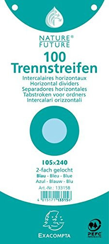 EXCACOMPTA Trennstreifen Premium/13315B, blau, Inh. 100