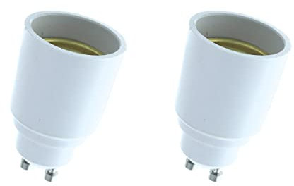 LEDLUX 2 Pezzi Convertitore Adattatore Portalampada Per Lampada Attacco Da GU10 a E27