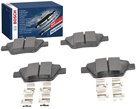 Bosch Automotive BP1338 Bremsbeläge Hinterachse ECE-R90 Zertifizierung vier Bremsbeläge pro Set 0 986 494 643 black