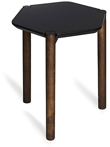 Umbra 1005863-048 Lexy Side Table, Beistelltisch aus Holz, Schwarz-Walnuss, 41.27 x 36.83 x 48.26cm