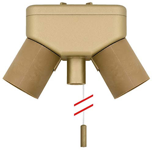 Iso-Doppelfassung E27 goldfarben oder Weis