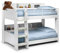 happybeds Domino White Finished Sleep Station Childrens Kids Bunk Bed 3' Single With 2x Luxury Spring Mattress