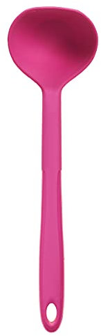 Kochblume Schöpfkelle S | Premium-Silikon & BPA frei| Hitzbeständig | Spülmaschinenfest | 26cm | Farbe: pink