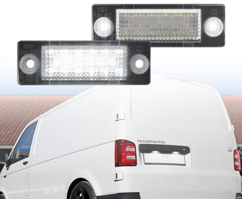 NSLUMO 2pcs Led License Number Plate Light Canbus For Volks Transporter Caravelle MK5 MK6 Box Bus T5 T6 Golf 4 MK4 Golf 5 MK5 Variant Touareg For Skoda Fabia MK1 6Y