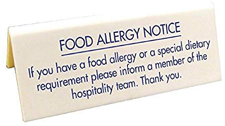 Food allergy Table Notice - [GM815]