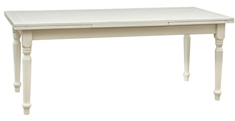Biscottini Esstisch ausziehbar 200 x 90 x 80 cm | Küchentisch im Landhausstil | Esszimmertisch Holz