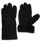 HEITMANN 100% Lammfell Handschuhe Fingerhandschuhe Echt-Leder Damen NEU (M, Schwarz)