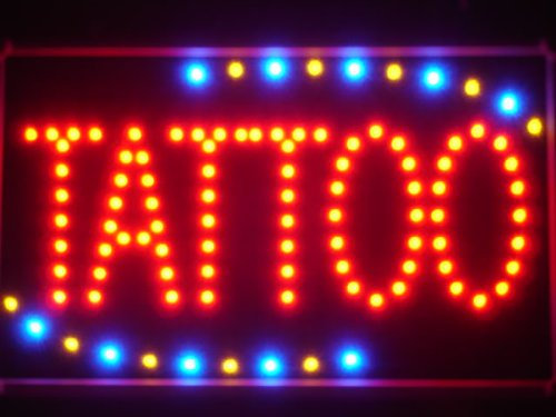 ADVPRO Lampe Neon ENSEIGNE LUMINEUSE LED led007-r Tattoo Ship Open LED Neon Business Light Sign