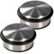 Oxid7® 2x Türstopper Edelstahl matt gebürstet ⌀ 10,3cm, Höhe: 4,5cm | Massiver Türpuffer 1,1 kg auch für schwere Türen | 3 hochwertige Gummiringe als Schutz