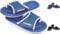 Cressi Lipari Ciabatta per Spiaggia e Piscina, Unisex, Azzurro/Bianco, 29