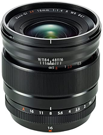 Fujifilm FUJINON XF16mmF1.4 R WR Obiettivo 16mm, f/1.4, Resistente Intemperie, Attacco X Mount, Nero