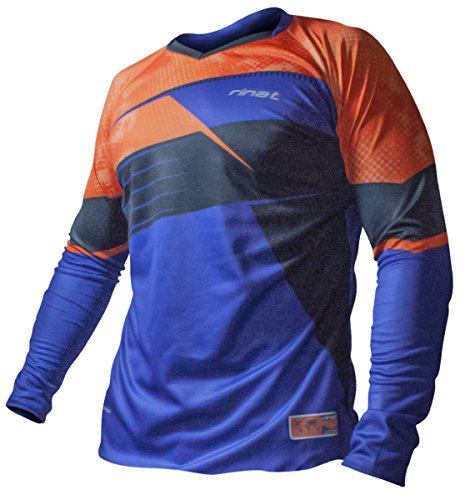 Rinat Arkano - Maglia da Portiere da Bambino, Colore Viola/Arancione Fluo/Nero, Taglia YS