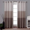 Exclusive Home Tende Exclusive Home Chateau a Righe in Seta Sintetica con Occhielli Tenda della Finestra Pannello Coppia, Poliestere, Taupe, 54x84