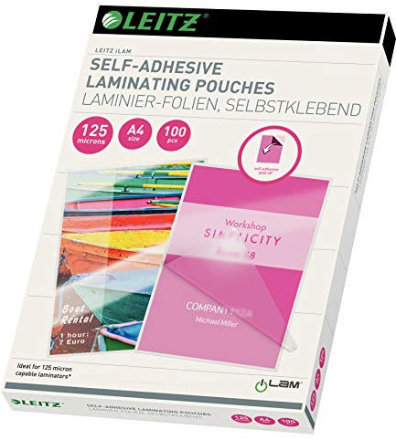 Leitz iLAM 125 Microns A4 Self Adhesive Laminating Pouches (Pack of 100)