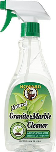Howard Granite Marble Cleaner for Stone Surfaces Worktop Counter Top Fireplace Headstone Lemongrass and Lime Scent 473ml