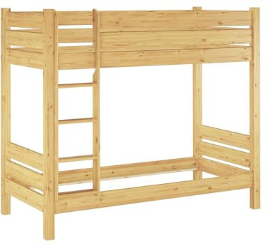 Erst-Holz®Etagenbett für Erwachsene Kiefer massiv 100x200 Nische 100 Stockbett ohne Rollrost 60.16-10oR