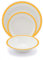 Harfield Yellow Duo Polycarbonate Plastic Dining Set Reusable Virtually Unbreakable Plates Bowl