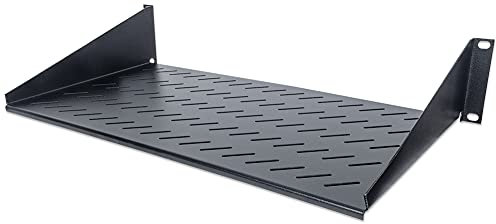 Intellinet 19 Fachboden zur Frontmontage 2 HE ( Montage an den beiden vorderen Profilschienen ) 250 mm Tiefe schwarz 712507