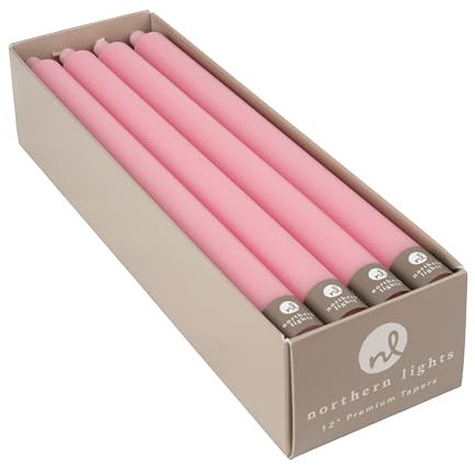 Northern Lights Candles Nlc Premium Tapers 12 Stück Soft Pink 30,5 cm
