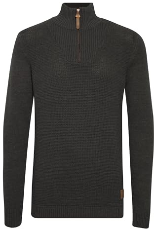 !Solid SDTommy Herren Strickpullover Troyer, S, Dark Grey M (8288)