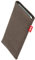 fitBAG Rock Taupe Handytasche für Apple iPhone 5 / 5s / SE 16GB 32GB 64GB Tasche aus Textil-Stoff mit Microfaserinnenfutter | Hülle mit Reinigungsfunktion | Made in Germany