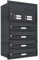 AL Briefkastensysteme, 4er Unterputzbriefkasten mit Klingel in Anthrazit Grau RAL 7016, 4 Fach wetterfeste Briefkastenanlage Design modern