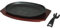 Cast Iron Oval Sizzler Hot Serving Dish - 28x19cm with Wooden Stand - Create that authentic feel, serve your dishes sizzling at the table!