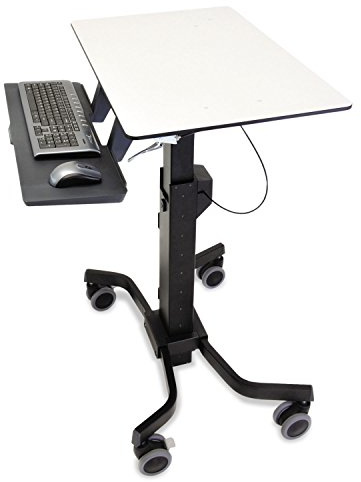 Ergotron 24220055 TeachWell Mobile Digital Sit-Stand Workstation, 31 x24 1/8 x 51 7/8, Gray/Black