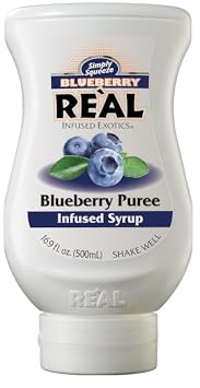 Reàl Syrup | Blueberry Puree Infused Fruit Syrup | 500ml | Generates professional cocktails, mocktails and desserts with a 500ml capacity, ideal for busy bar or kitchen workflows.