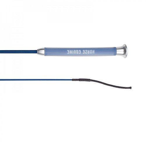 HORZE Ashton Dressage Whip with Comfortable Gel Handle | Horse, Pig Whip - Blue - 40 in
