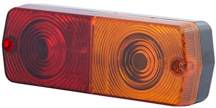 HELLA VALUEFIT 2SD 357 033-001 Heckleuchte - Glühlampe - Anbau/geschraubt - Lichtscheibenfarbe: rot/gelb - Stecker: Flachstecker - rechts/links - Menge: 1