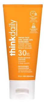 THINKSPORT - Everyday Face Sunscreen, Naturally Tinted, Currant - 2 fl. oz. (59 ml)