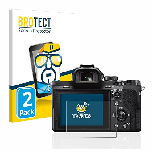 BROTECT Schutzfolie für Sony Alpha 7 II (ILCE-7M2) | 2 Stück Transparenter Displayschutz Made in Germany Klare Displayschutz-Folie Clear Einfache Montage Case-Friendly