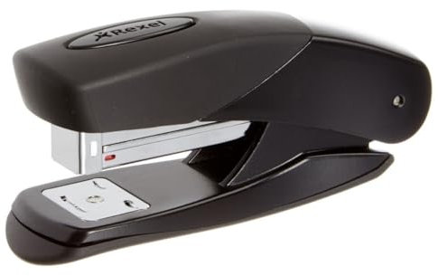 Rexel Matador Heftgerät (Halbstabmagazin, Einlegetiefe 65 mm) Metallic-Schwarz