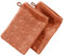 Möve Waschhandschuh 2er-Pack Quadretti Walk-Frottier Terracotta Größe 15x20 cm