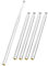 Sourcingmap Argent Tons Radio FM TV 5 Sections Téléscopique Antenne 12 310mm 5 Pièces