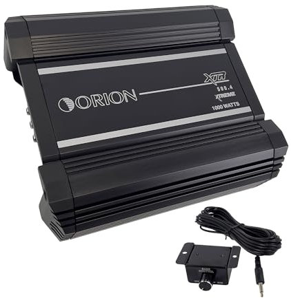 Orion XTR Series XTR500.4 High Power Class A/B 4-Channel Amplifier - 500W RMS, 2/4 Ohm Stable, High/Low Pass Crossover, Bass Boost Control, MOSFET Power Supply, Bass Knob Included, Made in Korea