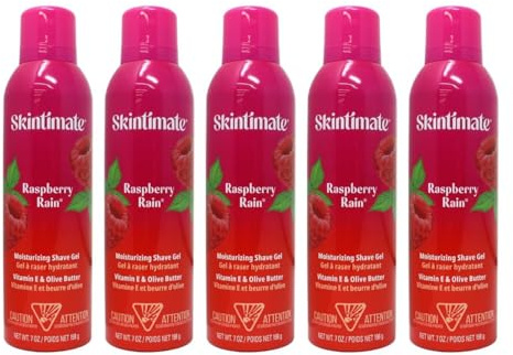 Skintimate Signature Scents Shave Gel, Raspberry Rain, 7 oz (Bundle of 5)