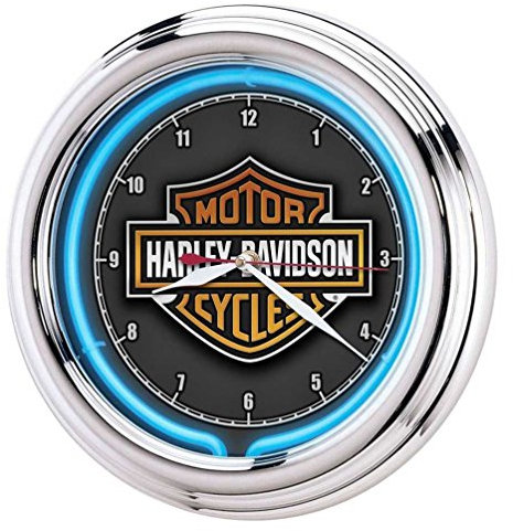 Harley-Davidson Essential Bar & Shield Neon Clock