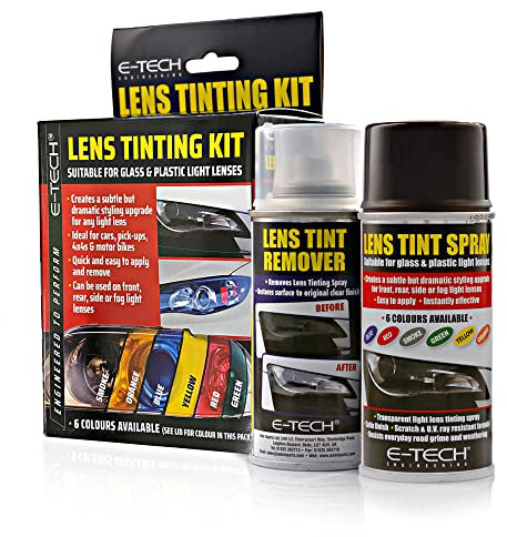 E-TECH Car Light Lens Tinting Kit - Smoke - ElS-00160