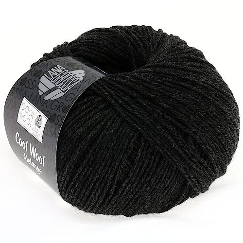 LANA GROSSA Cool Wool Melange | Extrafeine Merinowolle waschmaschinenfest und filzfrei | Handstrickgarn aus 100% Schurwolle (Merino extrafein) | 50g Wolle zum Stricken & Häkeln | 160m Garn FB 444