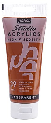Pébéo 837039 Studio Acrylique Tube Rouge de Venise 100 ml
