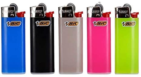 5 accendini Mini Bic, a prova di bambino, colori assortiti
